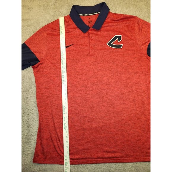 NIKE BSBL Cooperstown Collection Cleveland Guardians Polo Shirt Men's XXXL - Picture 10 of 11